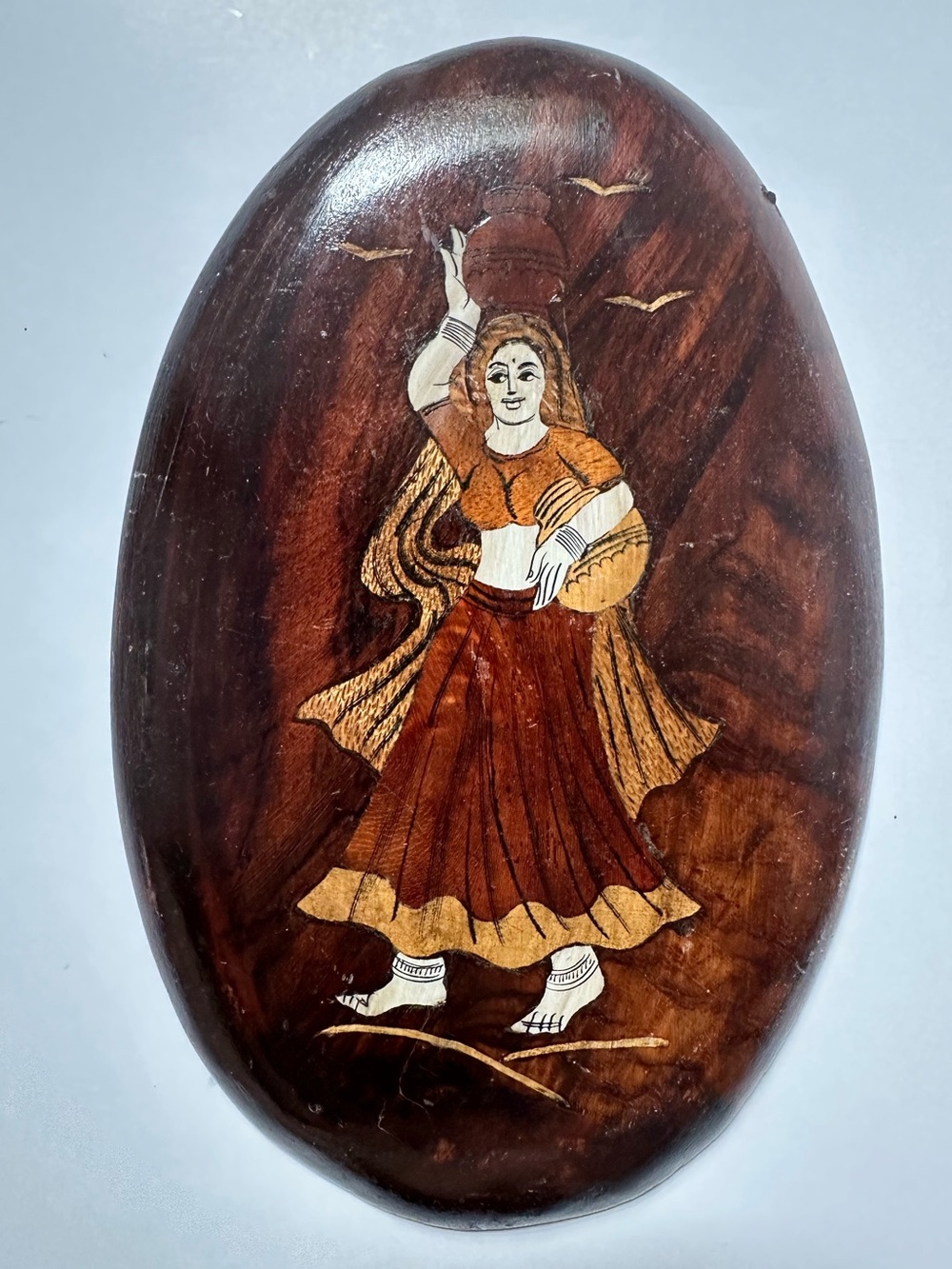 ✨5/$25 Rosewood Indian Woman Wooden Wall Hanging